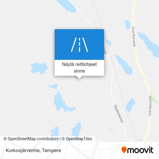 Kurkosjärventie kartta