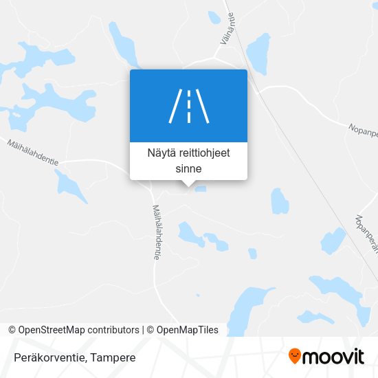 Peräkorventie kartta