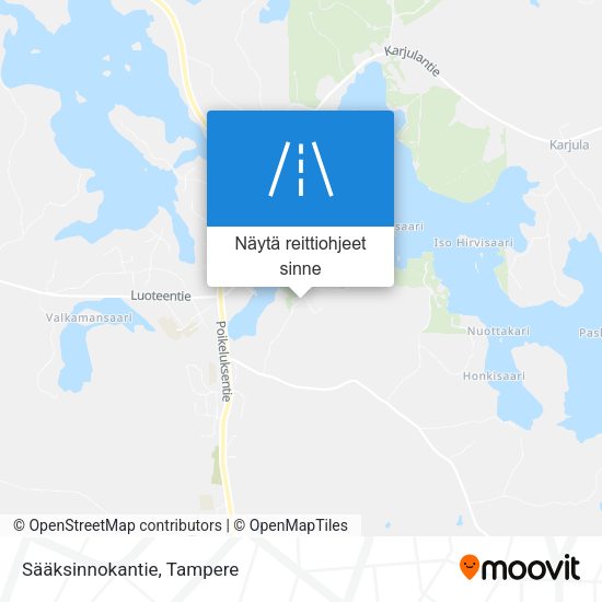 Sääksinnokantie kartta