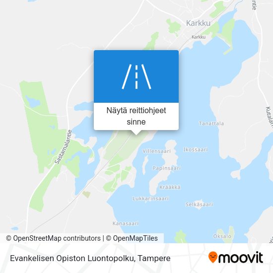 Evankelisen Opiston Luontopolku kartta