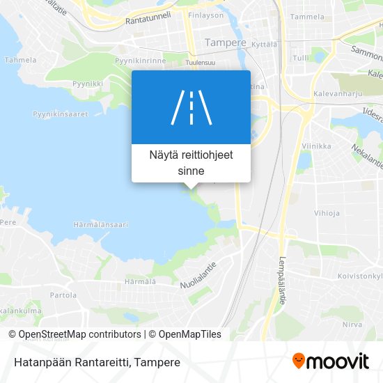 Hatanpään Rantareitti kartta