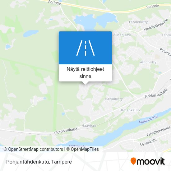 Pohjantähdenkatu kartta