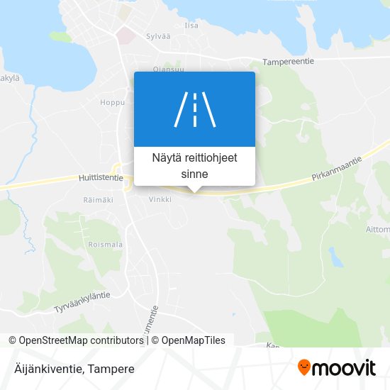 Äijänkiventie kartta
