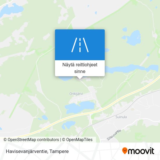 Havisevanjärventie kartta