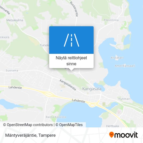 Mäntyveräjäntie kartta