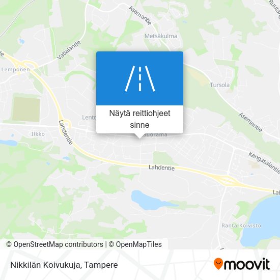 Nikkilän Koivukuja kartta