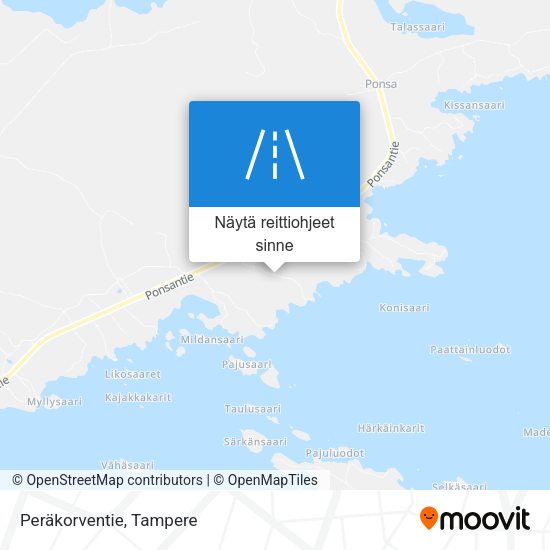 Peräkorventie kartta