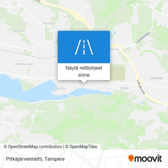 Pitkäjärvenraitti kartta