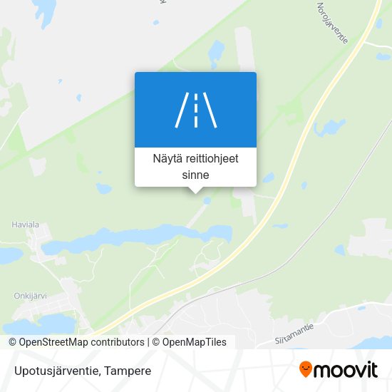 Upotusjärventie kartta