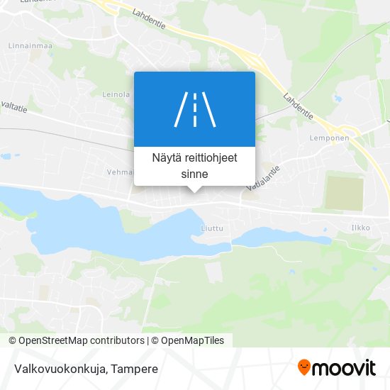 Valkovuokonkuja kartta