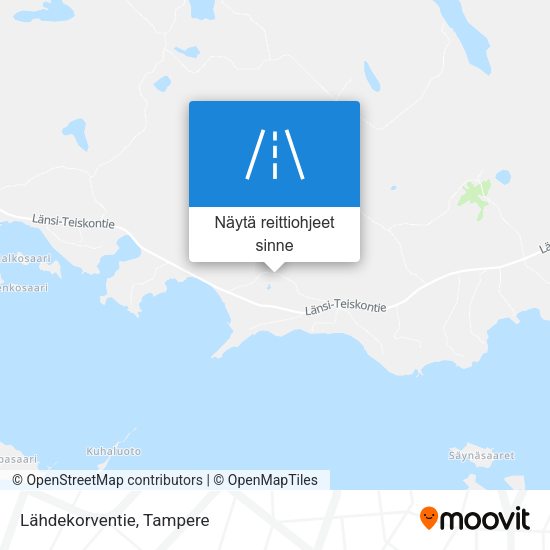 Lähdekorventie kartta
