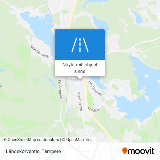 Lähdekorventie kartta