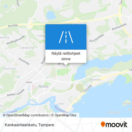 Kankaantaankatu kartta