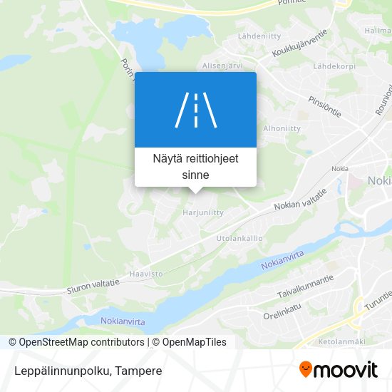 Leppälinnunpolku kartta
