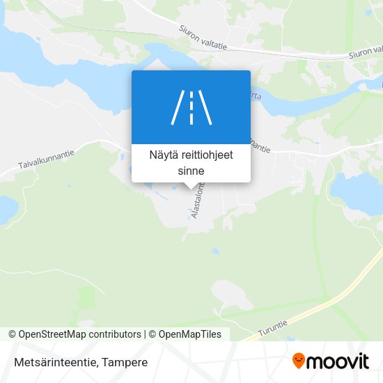 Metsärinteentie kartta