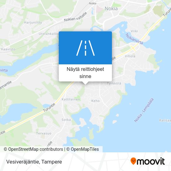 Vesiveräjäntie kartta