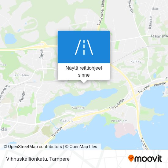 Vihnuskallionkatu kartta