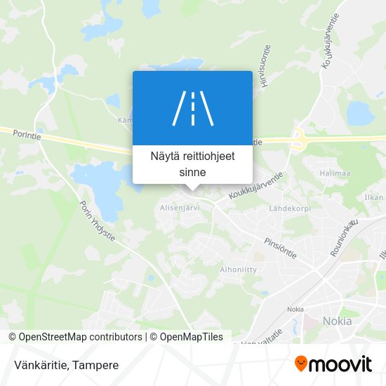 Vänkäritie kartta