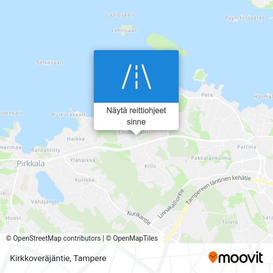 Kirkkoveräjäntie kartta