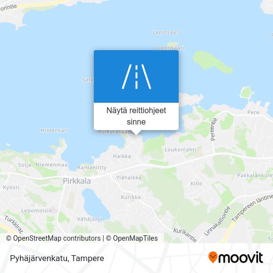 Pyhäjärvenkatu kartta