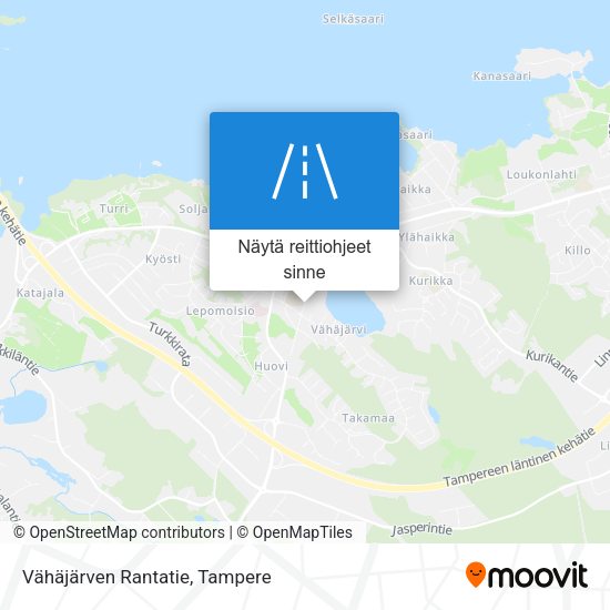 Vähäjärven Rantatie kartta