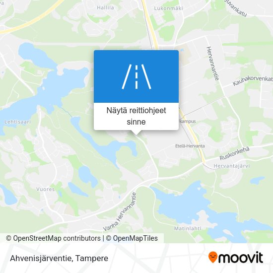 Ahvenisjärventie kartta