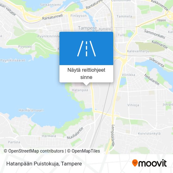 Hatanpään Puistokuja kartta