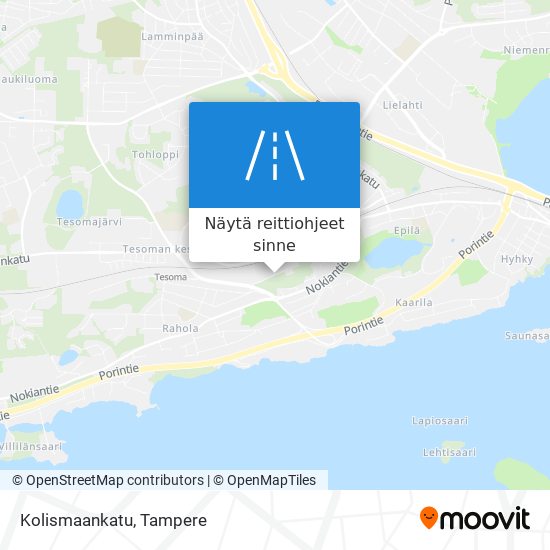 Kolismaankatu kartta