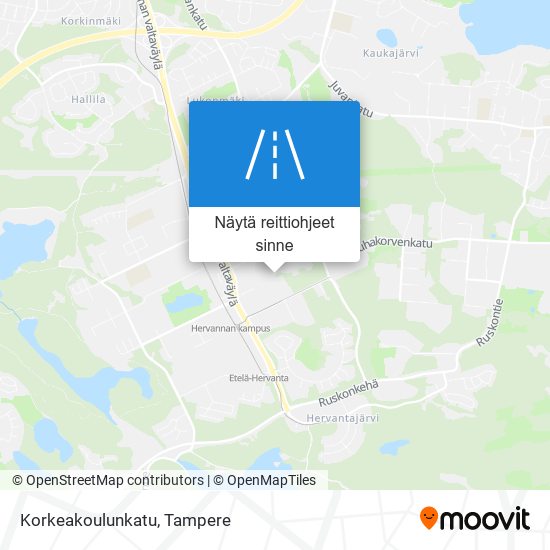 Korkeakoulunkatu kartta