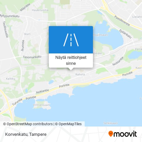 Korvenkatu kartta