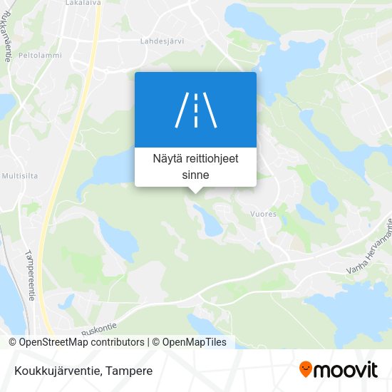 Koukkujärventie kartta