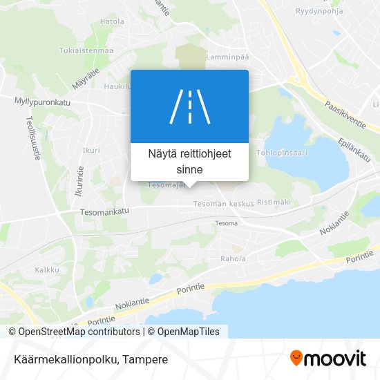 Käärmekallionpolku kartta