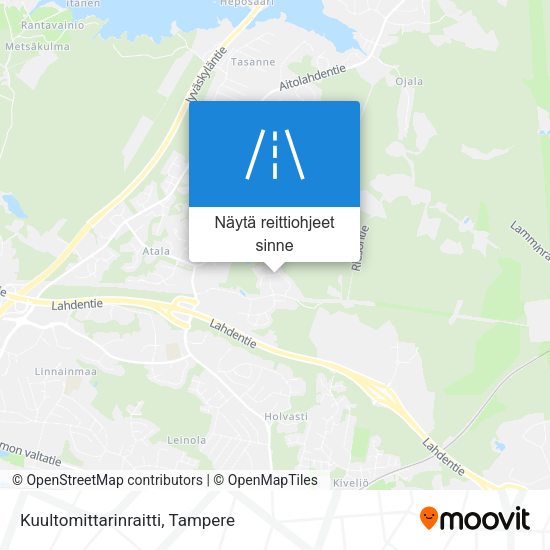 Kuultomittarinraitti kartta