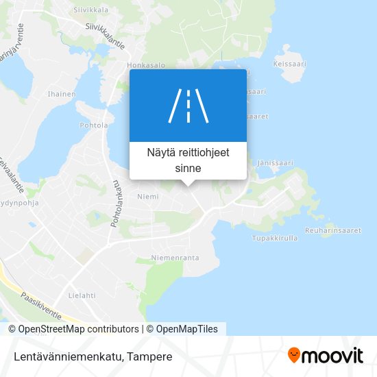 Lentävänniemenkatu kartta