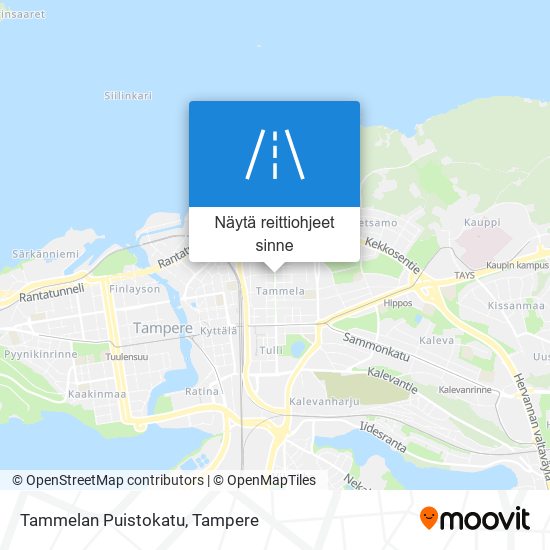 Tammelan Puistokatu kartta