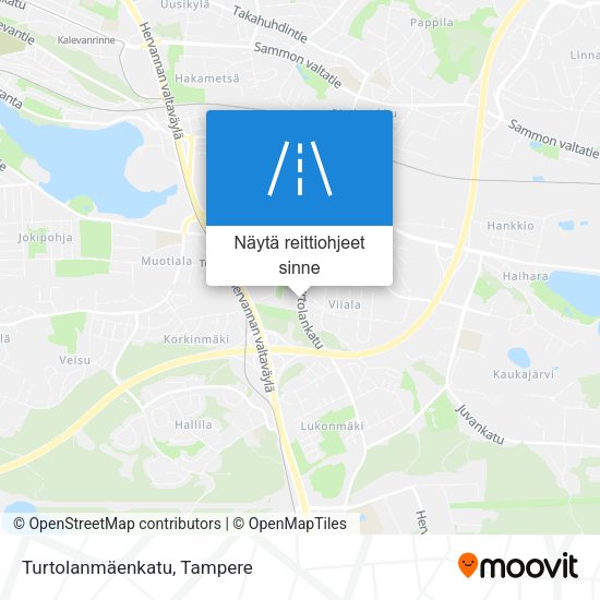 Turtolanmäenkatu kartta