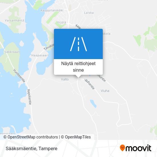 Sääksmäentie kartta