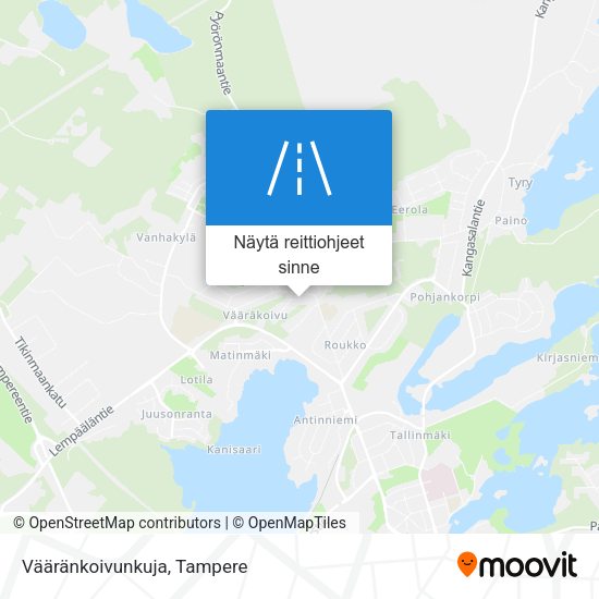 Vääränkoivunkuja kartta