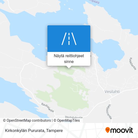 Kirkonkylän Pururata kartta