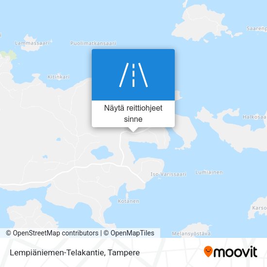 Lempiäniemen-Telakantie kartta