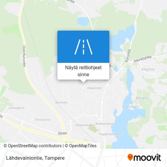 Lähdevainiontie kartta