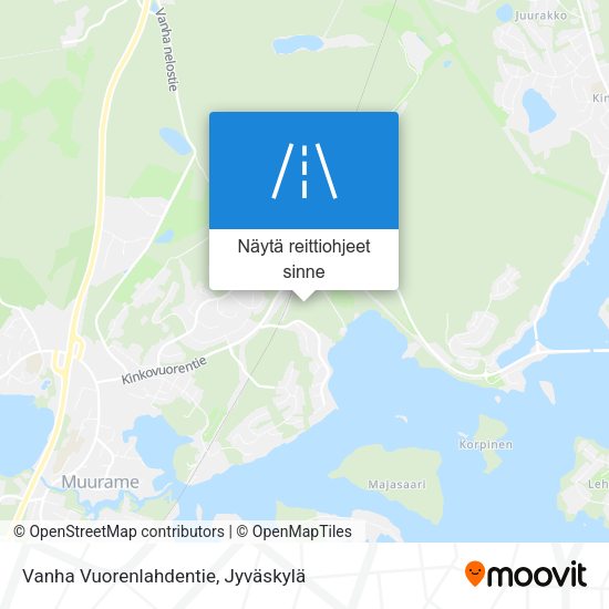 Vanha Vuorenlahdentie kartta