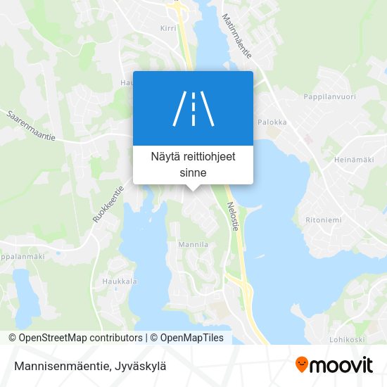 Mannisenmäentie kartta