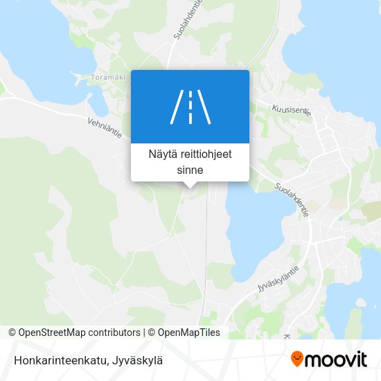 Honkarinteenkatu kartta