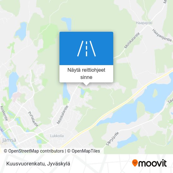 Kuusvuorenkatu kartta