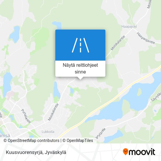 Kuusvuorensyrjä kartta