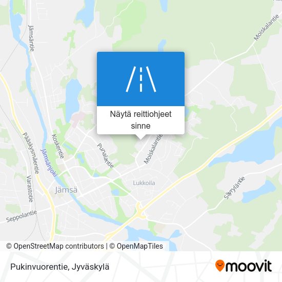 Pukinvuorentie kartta