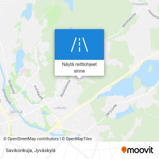 Savikonkuja kartta