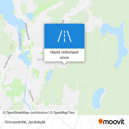 Orivuorentie kartta