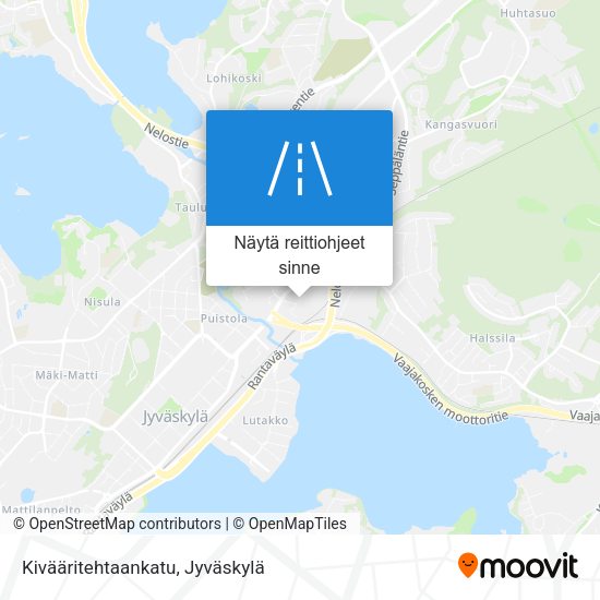 Kivääritehtaankatu kartta